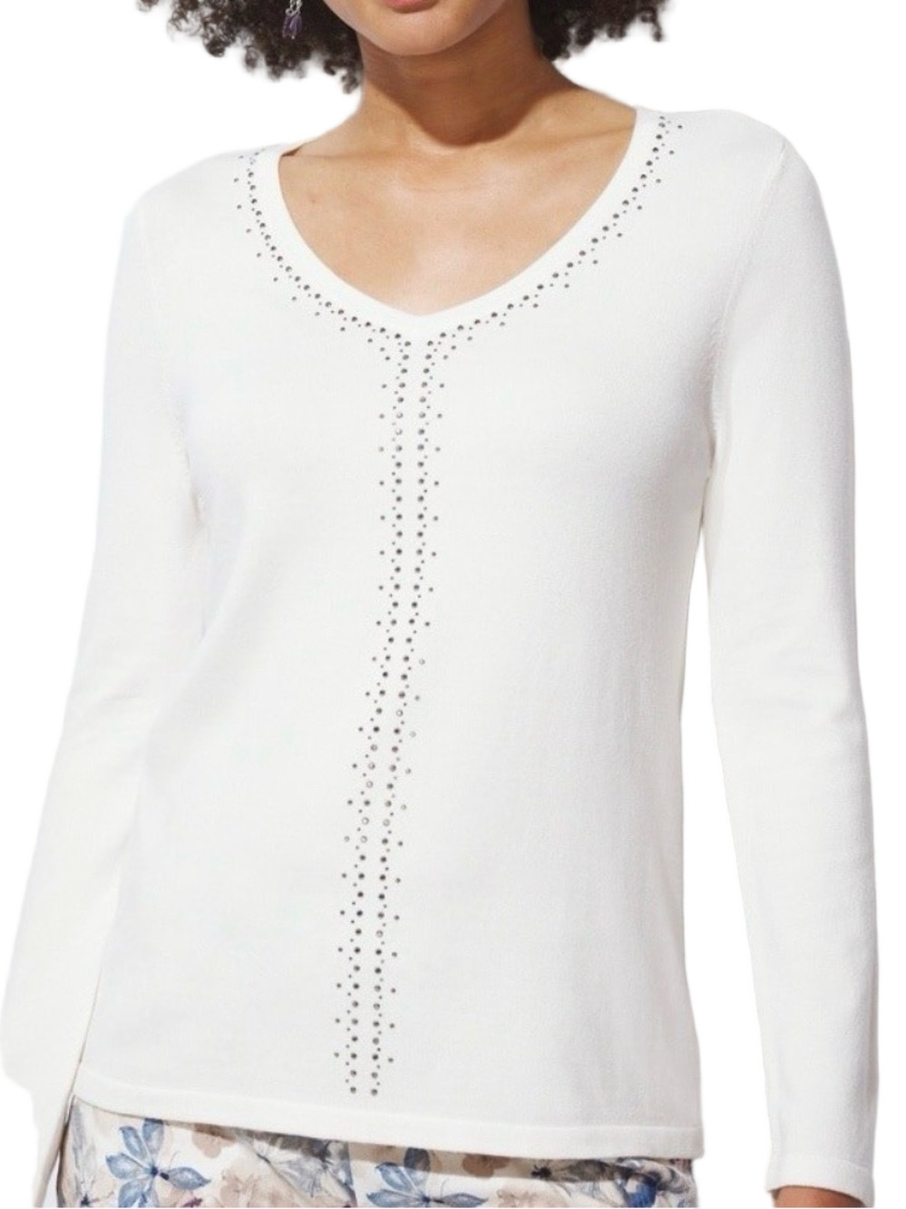 26. NWT WOMENS CHICO’S 4/XXL DETAIL SWEATER - Picture 1 of 3